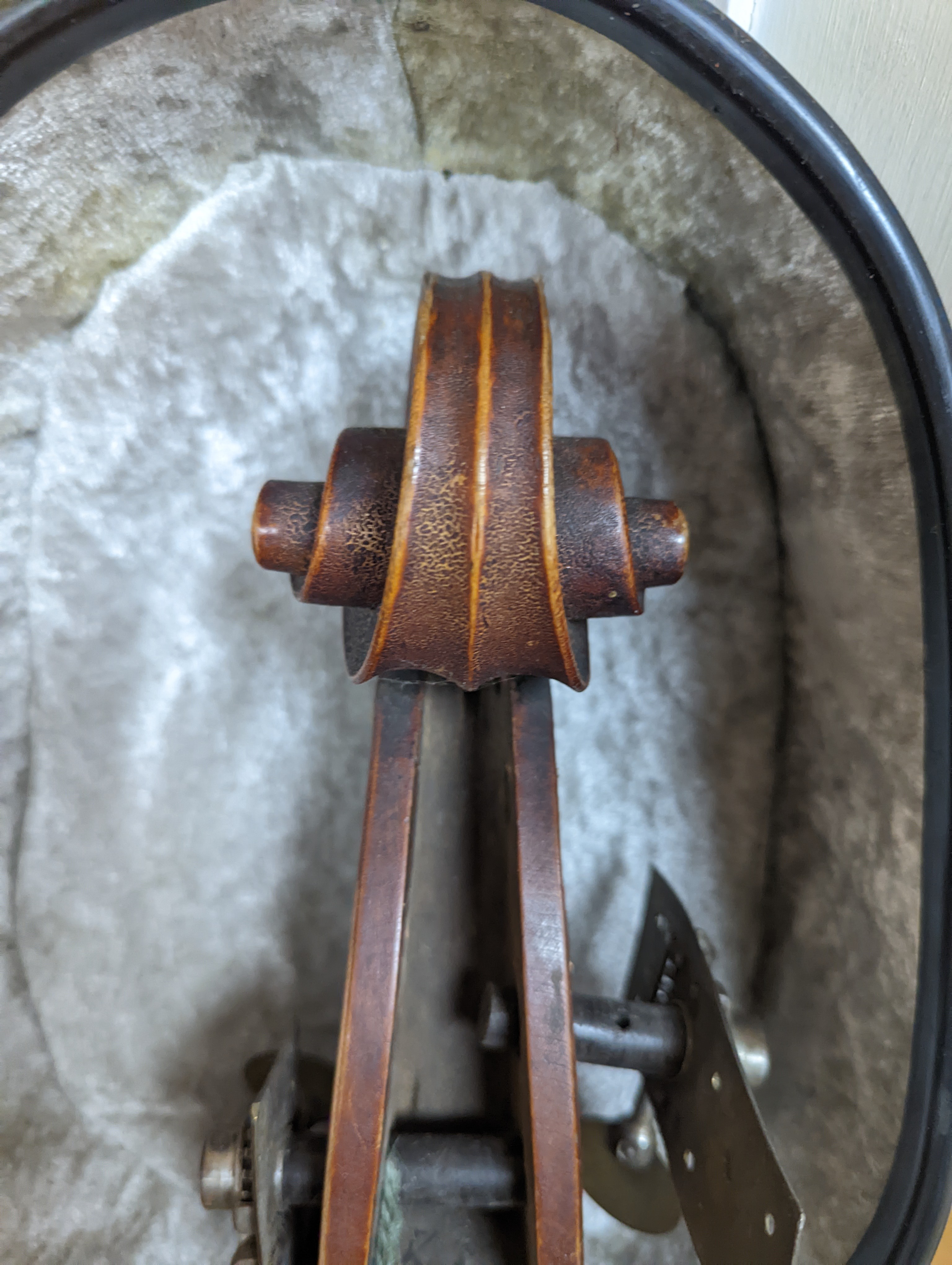 A 19th century German cello, labelled E M Blankert, cased